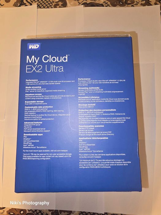 Продавам NAS Server, Western Digital My Cloud EX2 Ultra, 2 Bay, 4 TB