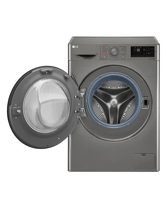 Узкая стиральная машина LG F2M5HS6S c функцией пара Steam, 7кг
