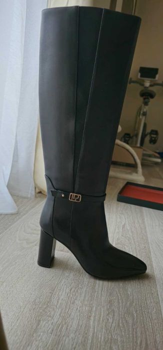 Cizme lungi negre din piele naturală IL PASSO – mărimea 37, nepurtate