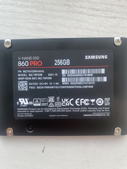 SSD samsung 256pro. бу. Продается.