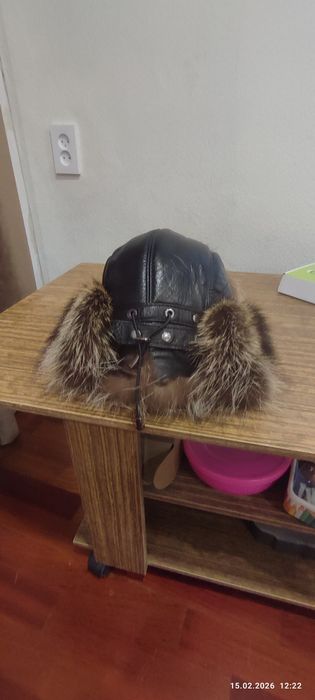 Шапка с натуральным мехом