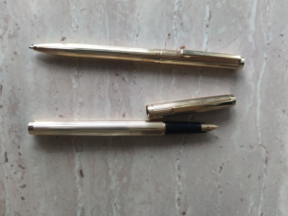 Set Vintage de Colectie Columbus - Stilou si Pix Placat Aur (Anii 70)