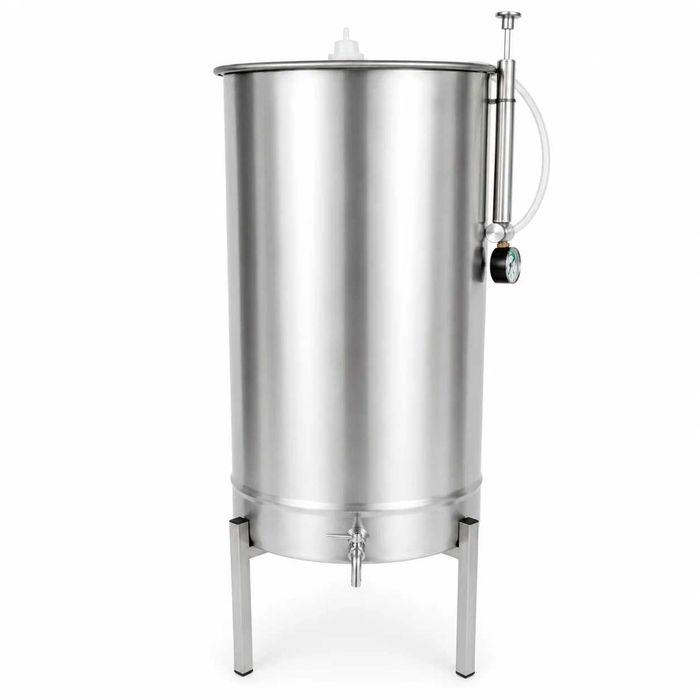 Butoi (cisterna) INOX cu capac flotant 102 L si camera din silicon, cadou robinet din INOX