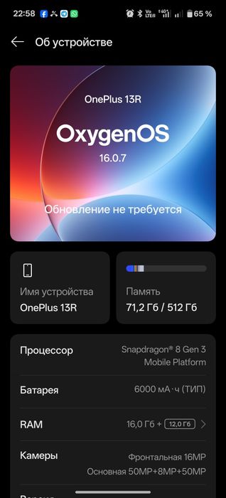 OnePlus 13R 16+12/512 глобальная версия