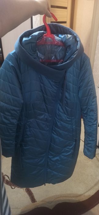 Стёганая утеплённая куртка-пальто