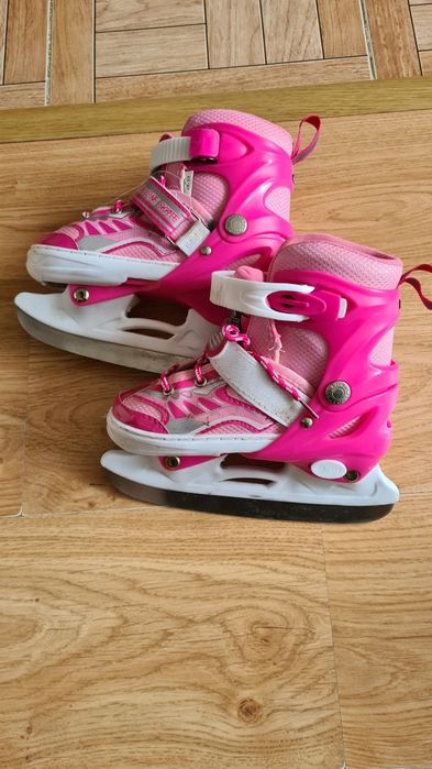 Коньки размер розовый 28-33, красные 34-38