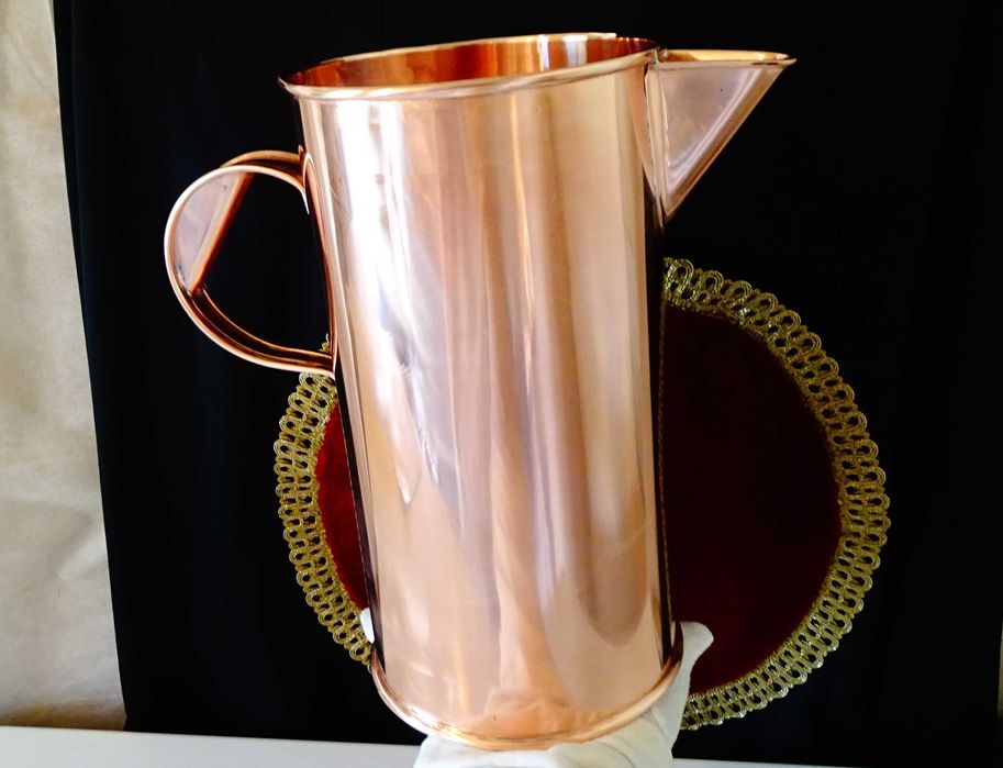 Медна чаша,медна кана,меден чайник,чиста червена мед.