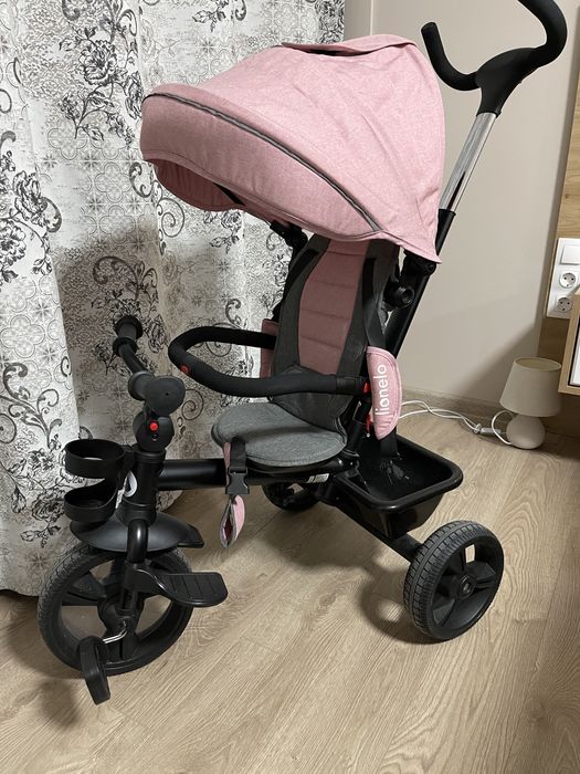 Детска триколка Lionelo Haari 2в1 в розово