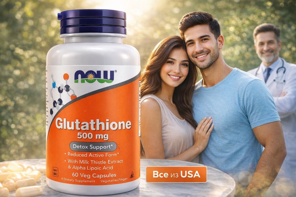 Глутатион. Детокс. Glutathione NOW, 500мг.