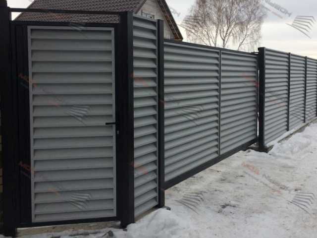 Забор жалюзи из металла