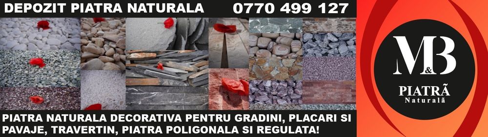 Piatră decorativă naturală pe diverse culori | Livrare în toată România