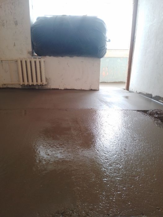 Стяжка пола. С материалом. Актау