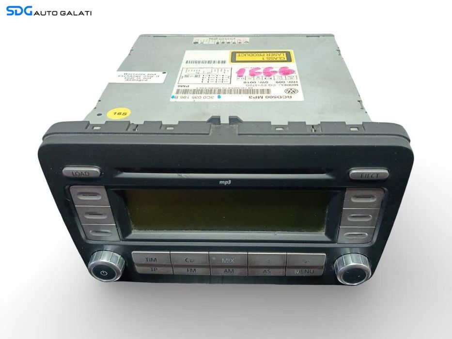 Unitate Radio CD Player Volkswagen Golf 5 2004 - 2008 Cod 3C0035195B [A0684]