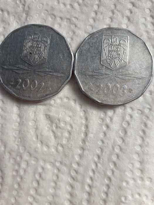 BAND DOUA MONEDE DE 5000 LEI  2002,2003