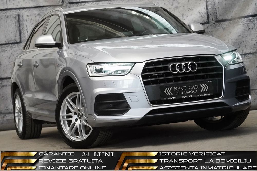 Audi Q3 GARANTIE 24LUNI*RATE*RATE*Quattro 4x4*184Cp*S-Line*Automata*Navi*Piele