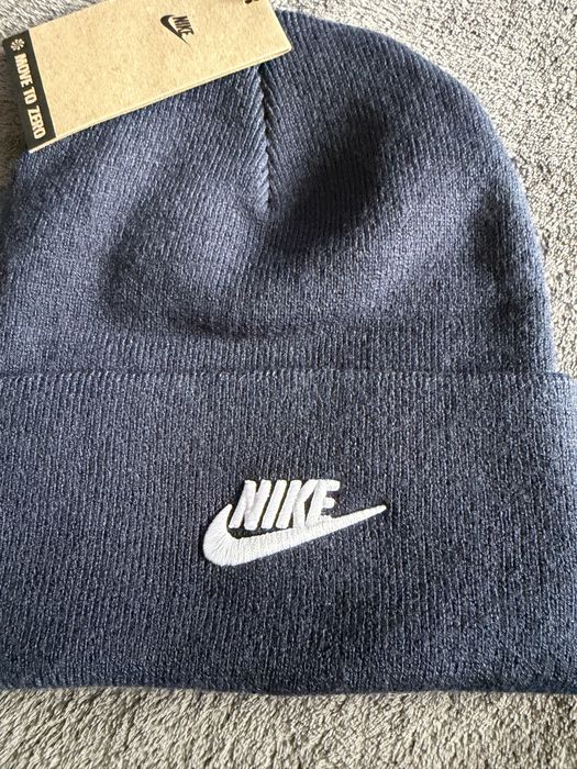 Nike Peak beanie caciula unisex bleumarin cu logo mic brodat OS noua originala