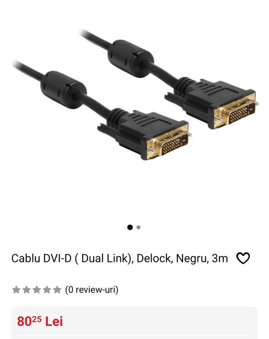 Delock Germany cablu DVI-D 24+1 Dual Link nou