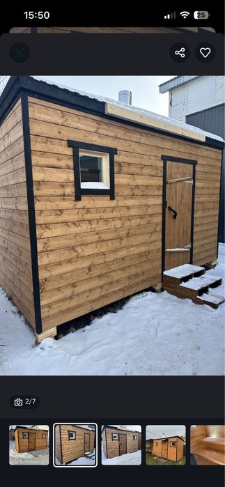 Мобильная баня каркасная