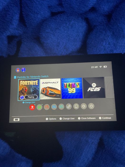 Nitendo switch+dock+cont fn gold 1+cont asphalt 9 legends cu seria 6