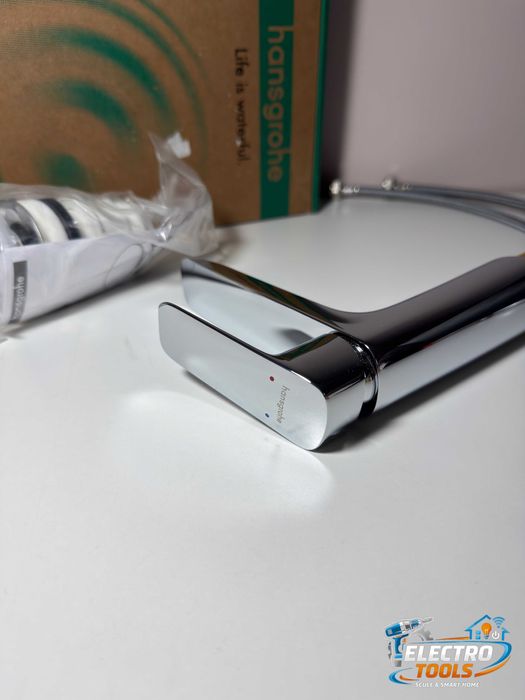 Baterie lavoar Hansgrohe Logis 110 Fine, ventil push-open, crom