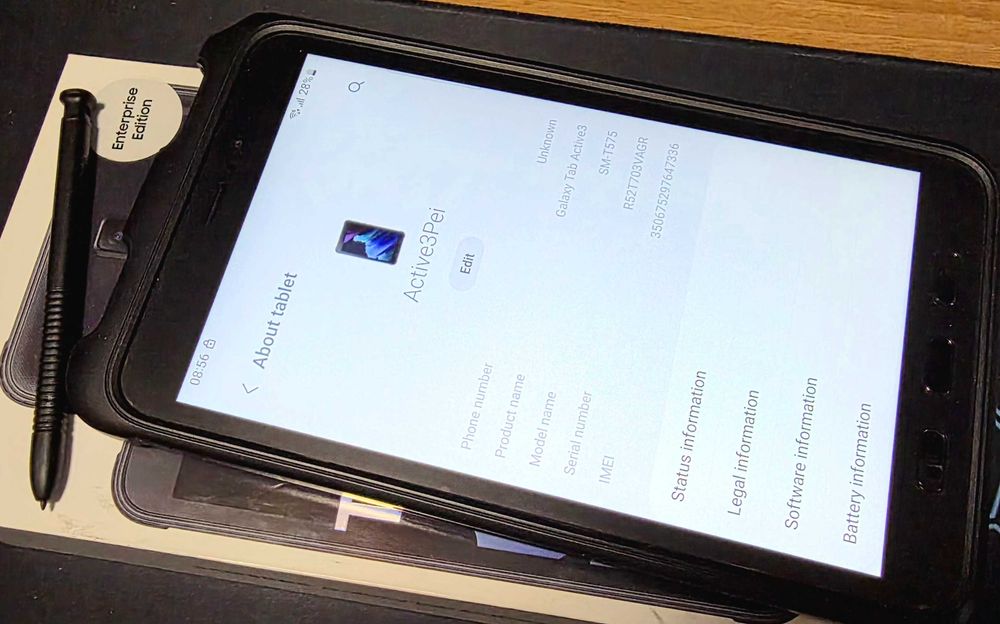 Samsung Galaxy Tab Active3 SM-T575, pachet complet, stare perfectă