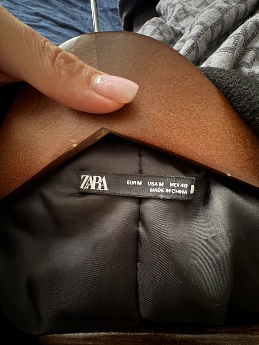 Черно Мъжко палто Zara с вълна