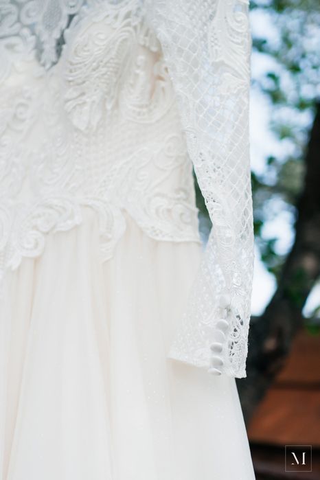 Vand rochie de mireasă unicat, ivory, 42/44 (M/L)