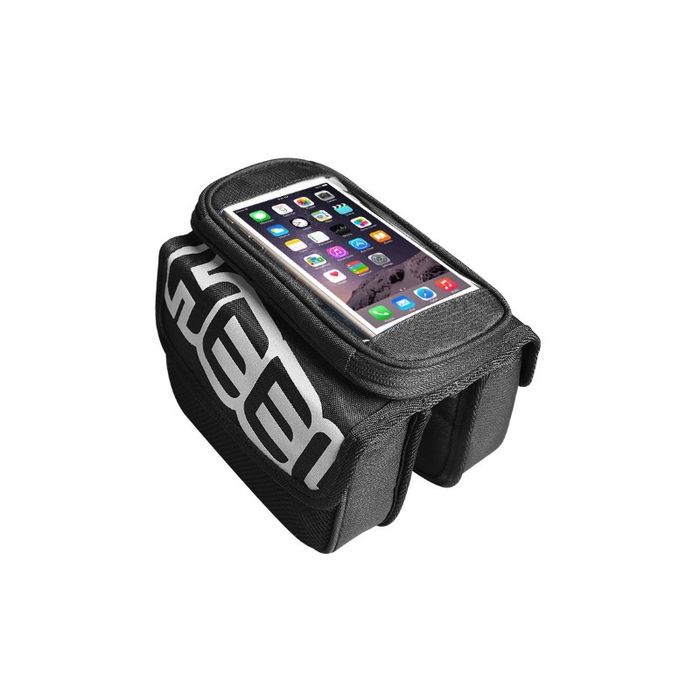Geanta husa smartphone cadru bicicleta coburi mtb cursiera  2 buzunare