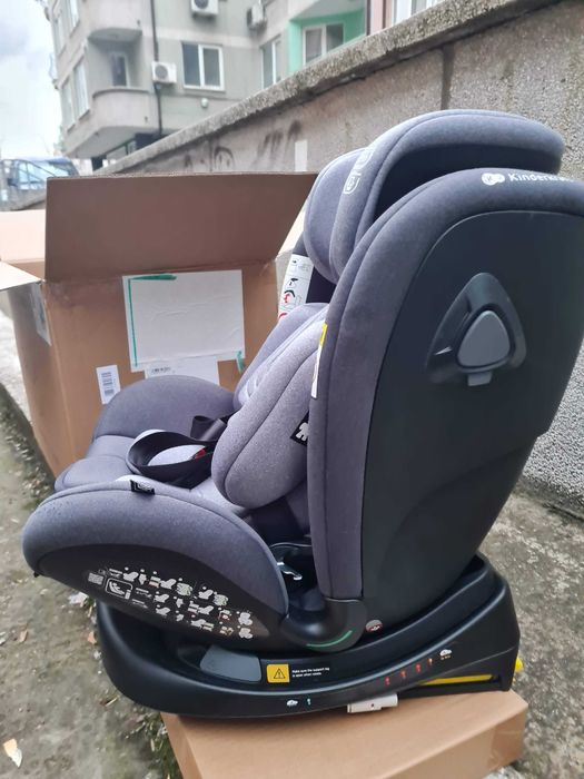 Столче за кола KinderKraft - XRIDER i-Size, 40-125 cm, Grey