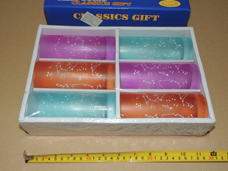 Комплект от 6 броя нови стъклени чаши Цена: 10.23 €