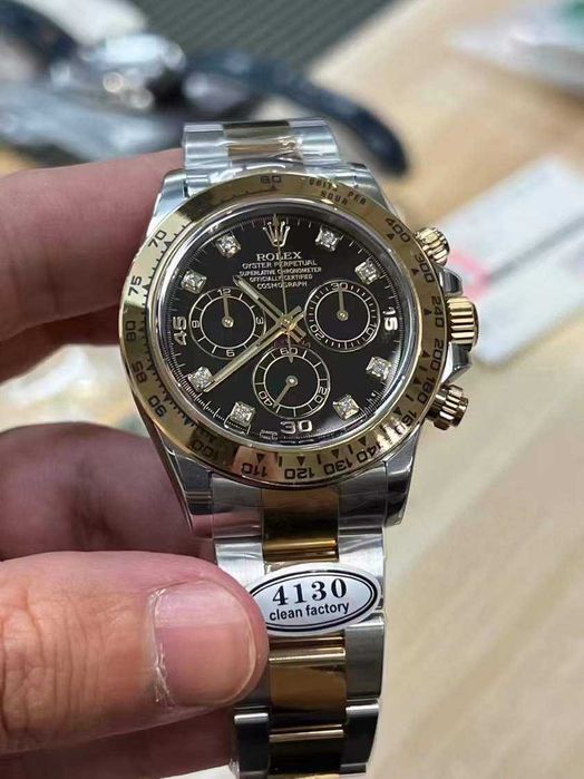 rolex daytona двуцветен, черен
