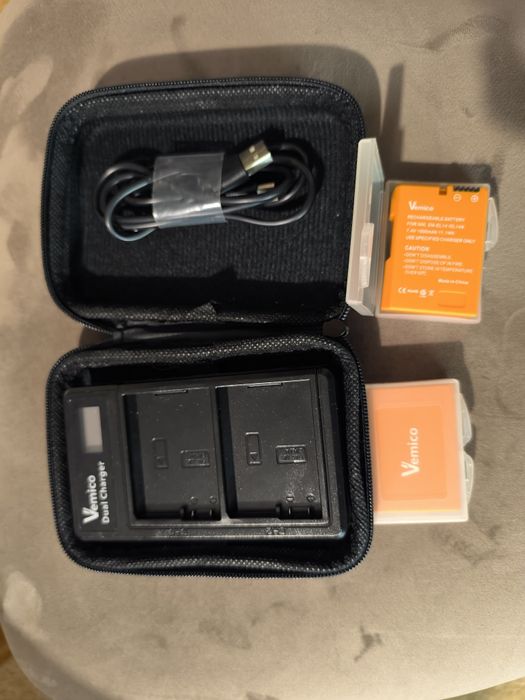 Комплект зарядно за батерии Vemico EN-EL14