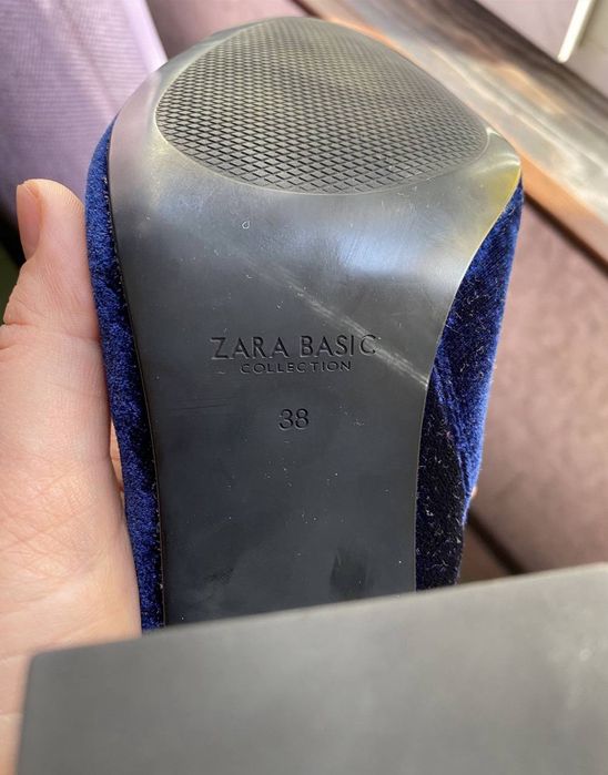 Ботфорты Zara замшевые