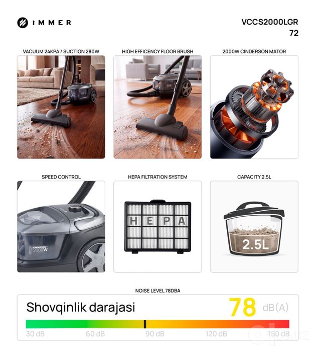 Immer pilesosla skidkada dastavka tekin