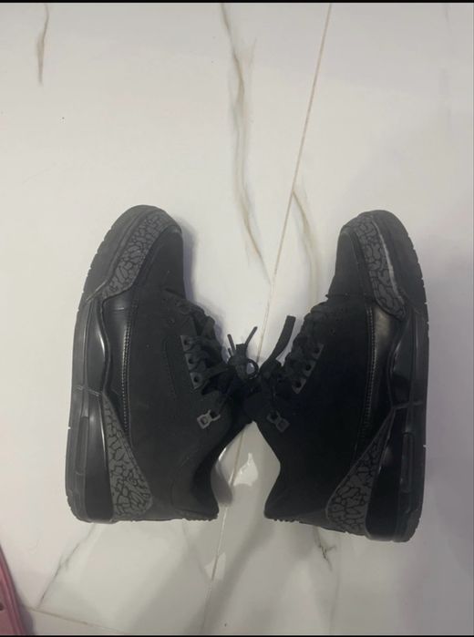 Papuci jordan 3 black cat