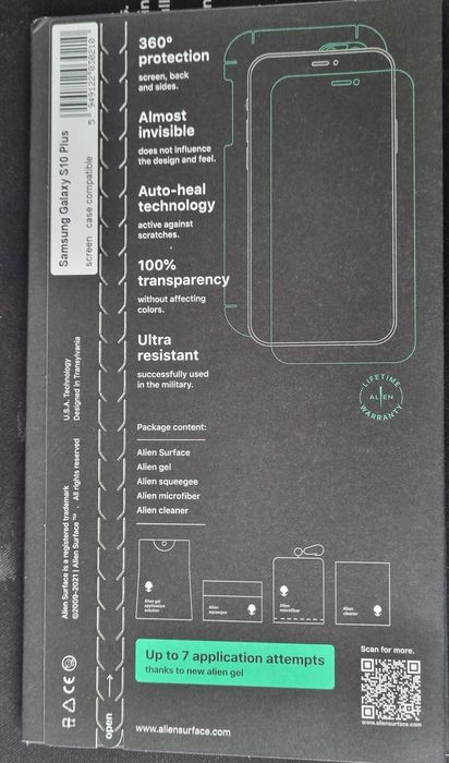 Folie Alien Surface Samsung Galaxy S10 Plus - 40 lei, nouă, sigilată