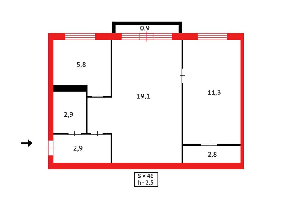 Продам 2х ком кв, 2/5эт, Ермекова
