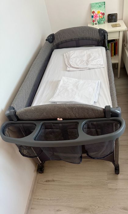 Patut co-sleeper Coccolle Insieme Greystone 120x60, 0-3 ani