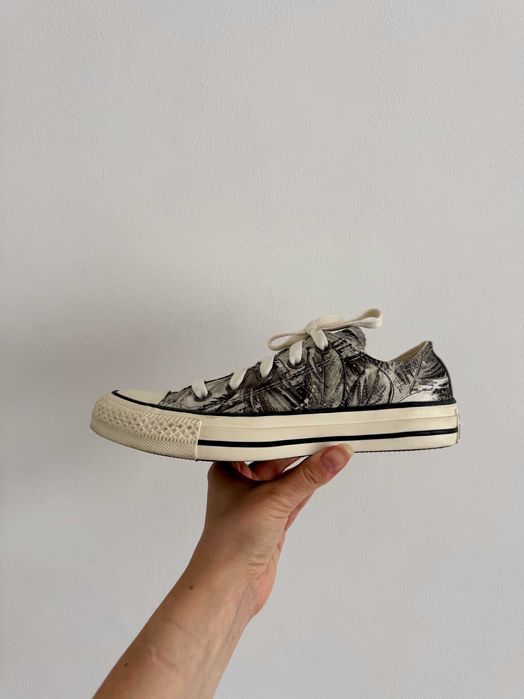 Converse Chuck Taylor All Star Low, бял/зелен цвят, размер 36.