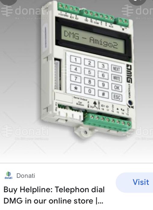 PQ02757 DMG ETSA2MRA - Telefon urgenta distanta Amigo 2 ptr lift