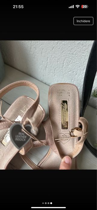 Sandale crem , marimea 39