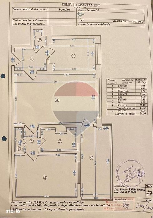 Apartament cu 2 camere de vânzare
