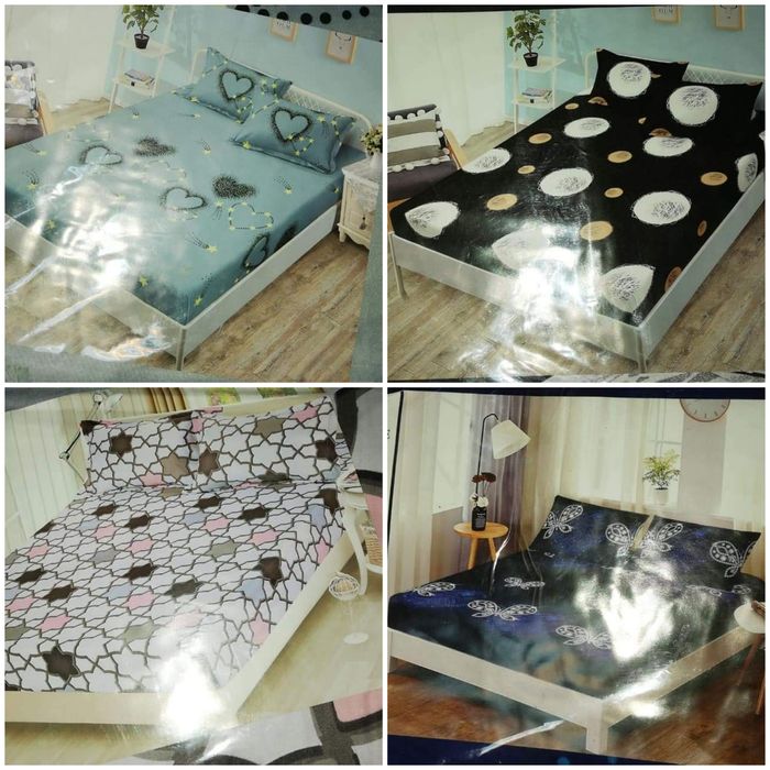Lenjerie pat 3 piese . Bumbac satinat . 50 lei set . Super oferta .