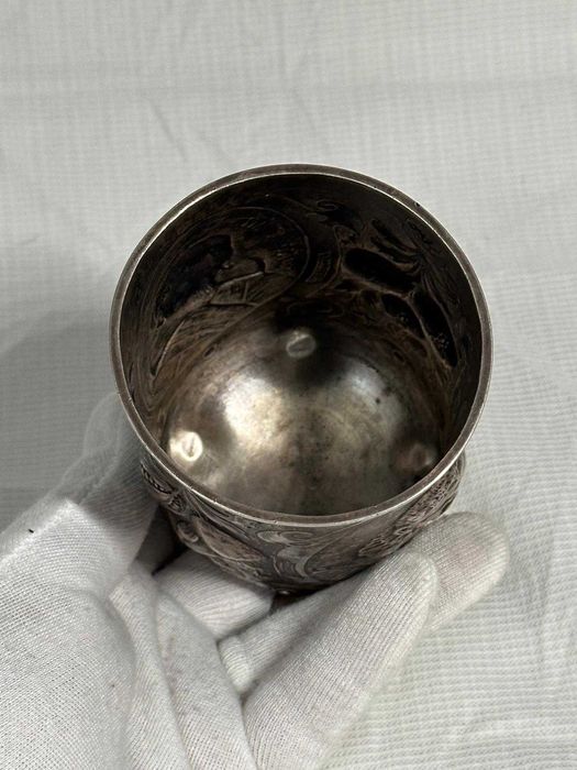 PAHAR ARGINT MASIV - Wallenstein & Tilly - Pocal - Hanau - Sec. XVII !