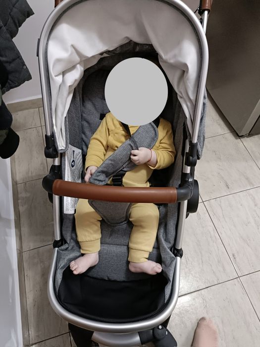 Carucior 2 in 1 Kinderkraft VEO  Gri,ofer cadou (plasa de tantari,pelerina ploaie,si copertina uv pentru soare)