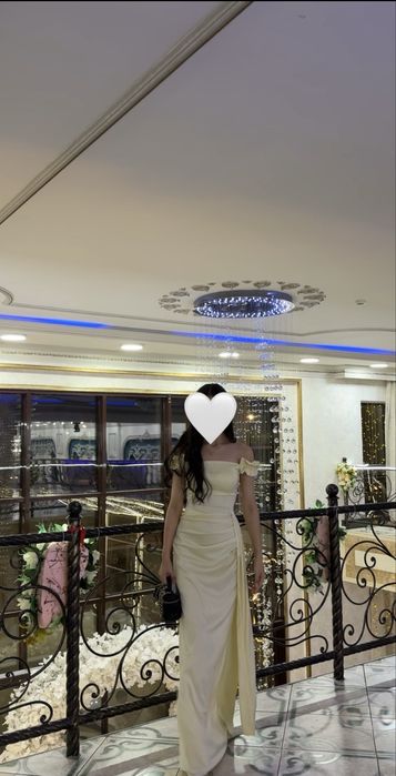 Атлас платье вечерные