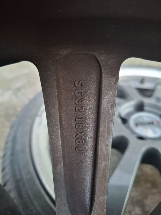 Set Jante aliaj 5x112 17 inch 66.6 cu buza cromata vw audi seat skoda