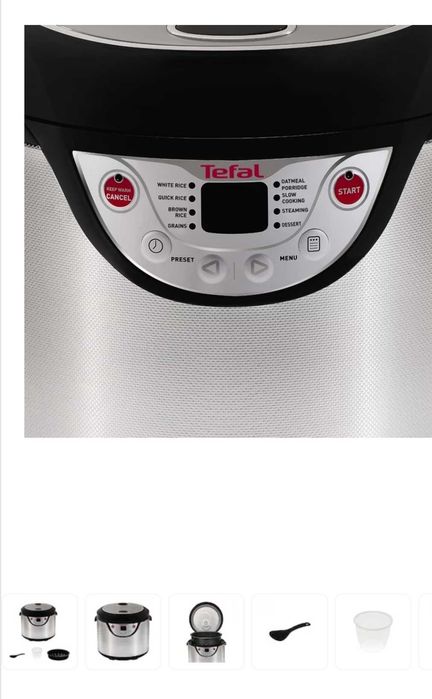 Multicooker 8 in 1 Tefal, 5 l,Programe automate, Timer, Negru/Argint