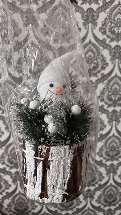 Снеговик в корзинке!