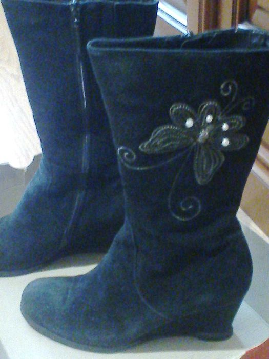 За полцены сапоги женские демисезонные замша фирма Corso Como Италия